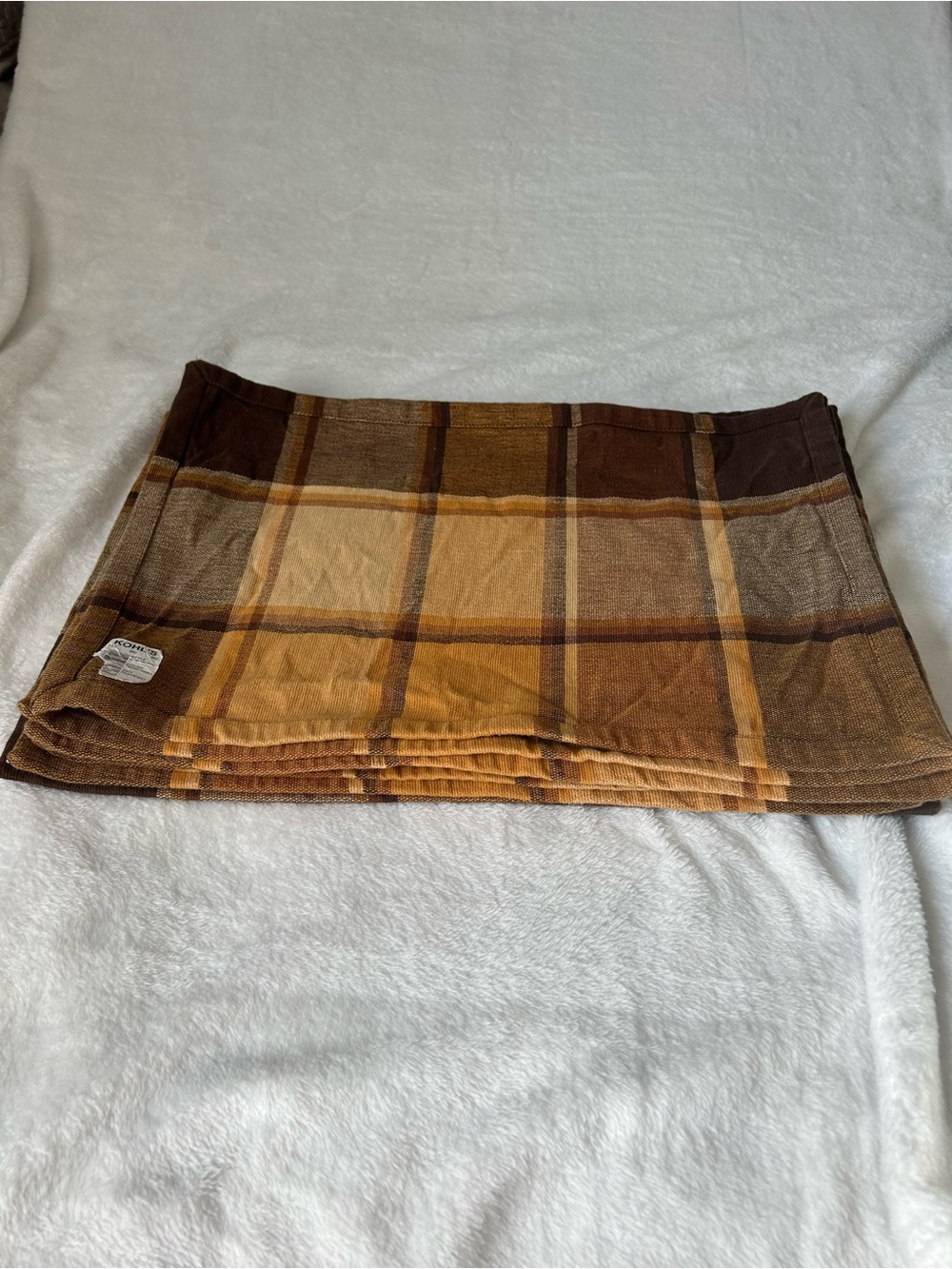 Kohl's Brand Large Set of 12 Placemats Harvest Plaid